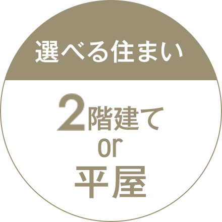 選べる住まい　2階建てor平屋