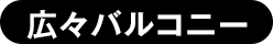 広々バルコニー